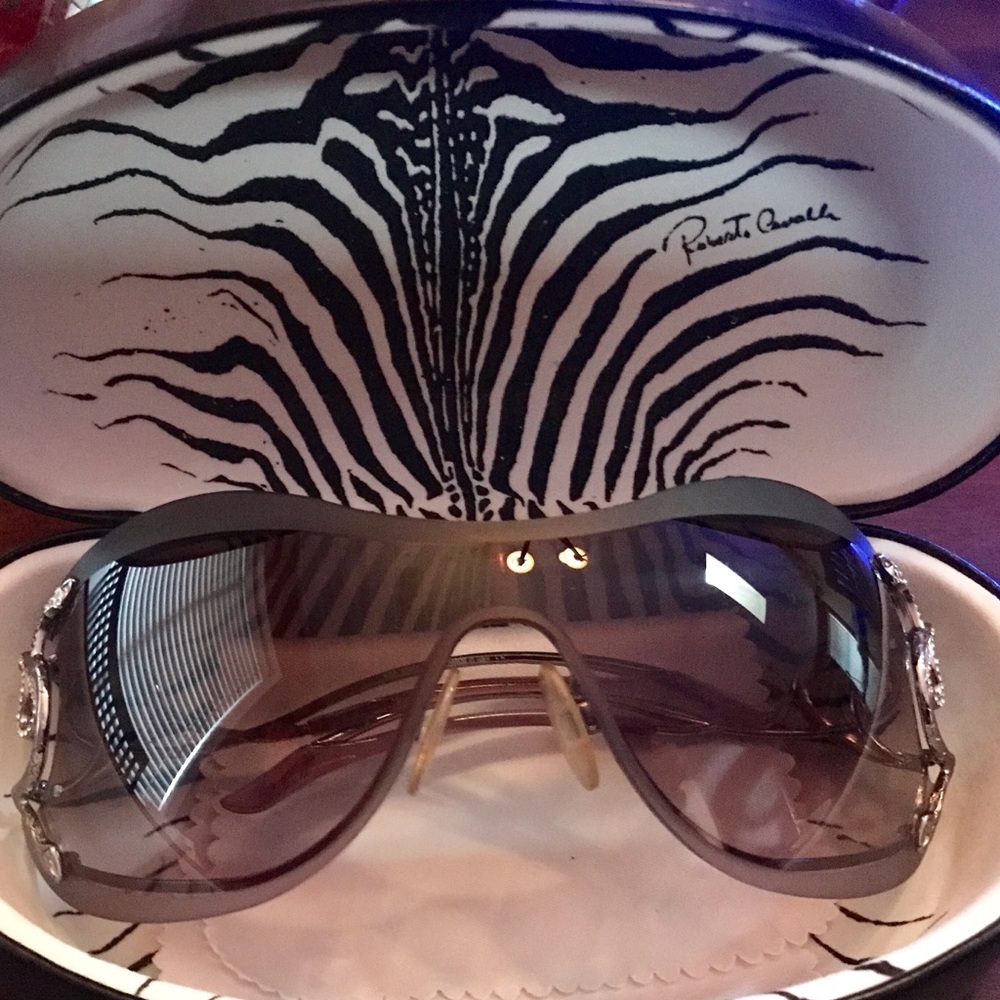 Roberto Cavalli Serpentine Oversized Sunglasses
